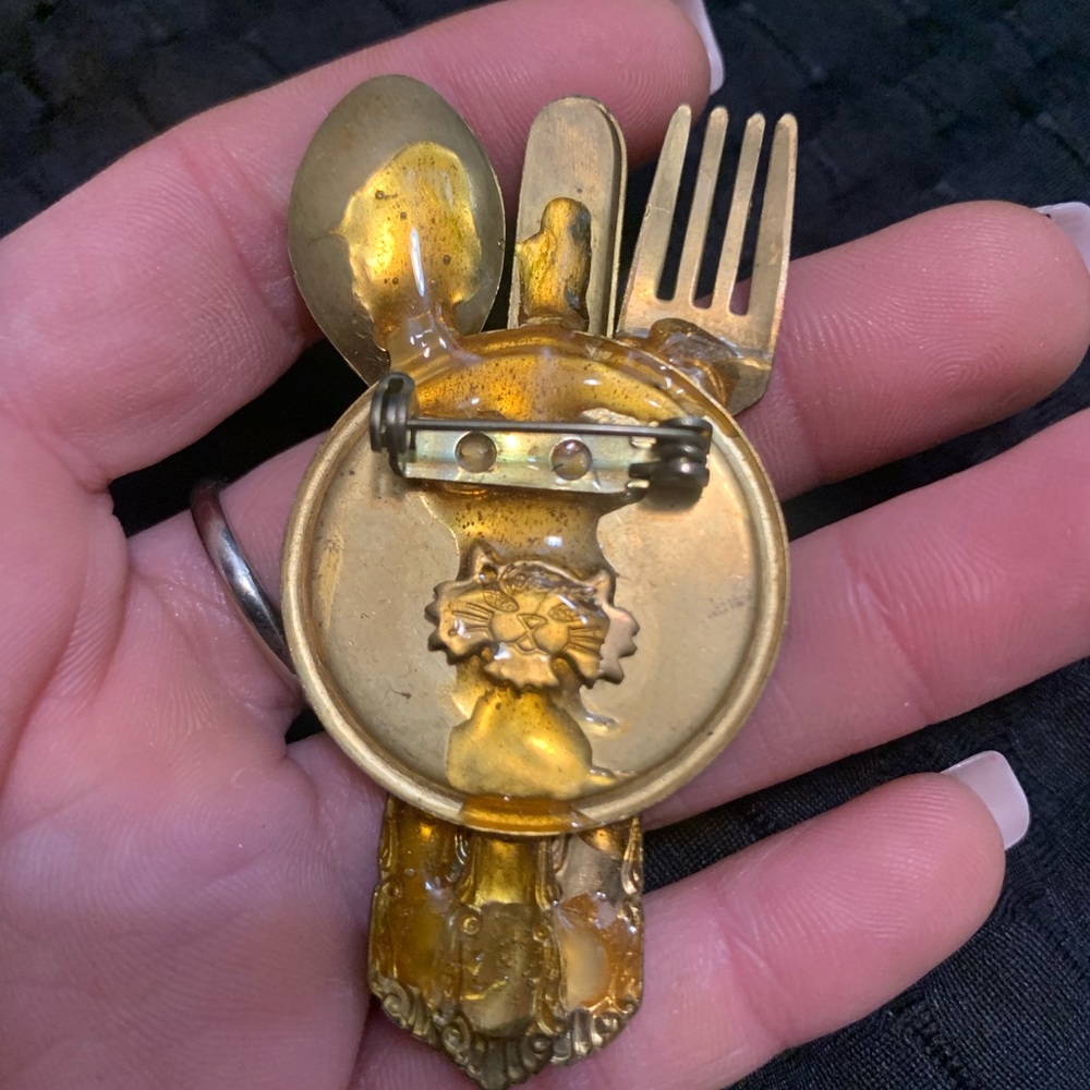 Vintage silverware pin - Picture 3 of 4